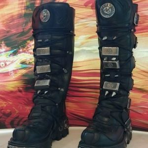 NEW ROCK Reactor Leather Newrock Boots 161-S1